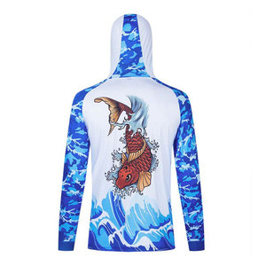 Chemise à capuche de pêche pour hommes, protection solaire UPF 50+, résistante aux UV, respirante, séchage rapide, vêtements d'extérieur à manches longues pour pêcheurs - Product Image 5