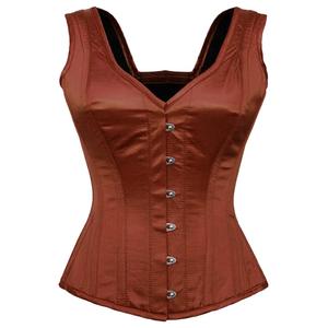 Corset de maintien de taille élégant pour femme, sexy, grande taille, en satin, brodé, style bustier, en cuir véritable - Product Image 5