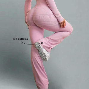 Conjunto de yoga Lulu de otoño para mujer, sexy, deportivo, chaleco, gimnasio, fitness, cintura alta, elástico, transpirable, largo hasta el tobillo, 2 piezas - Product Image 5