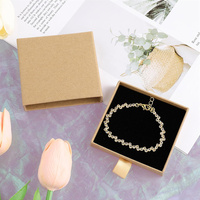 Coffrets cadeaux pour bijoux Boîtes à bijoux en carton, coffrets cadeaux multi-tailles pour bracelets, boucles d'oreilles, colliers, cadeaux pour bijoux (marron)