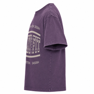 Camiseta Oversize de Corte Cuadrado para Hombre, 100% Algodón, 240GSM, Manga Corta, Cuello Redondo, Casual, con Estampado de Letras y Logotipo Frontal - Product Image 2