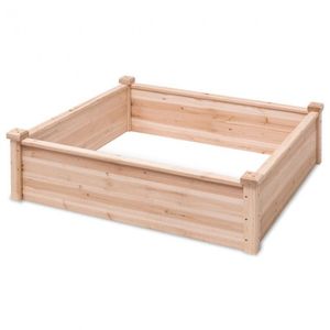 Jardinière carrée en bois pour légumes et fleurs – Pot de culture haut de gamme pour intérieur/extérieur - Product Image 3