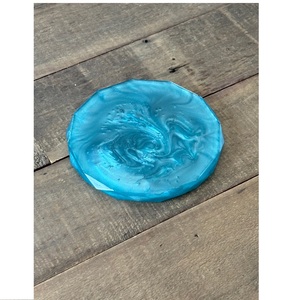 Juego de Platos y Tazones de Resina de Alta Calidad, Aptos para Alimentos, Vajilla Ecológica, Modelo Angel con Incrustaciones Pulimentadas - Product Image 4