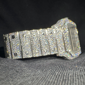 Reloj de Lujo para Hombre, de Cuarzo, Acero Inoxidable, Estilo Hip Hop, Completamente Adornado con Diamantes, Resistente al Agua - Product Image 1