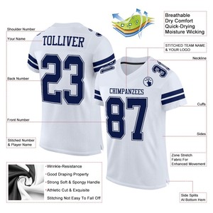Wholesale Football Team Jerseys Custom Player Name <b>Number</b> Sponsor Logo Breathable Quick Dry OEM ODM Service 100% Polyester - Product Image 2