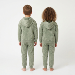 Conjuntos Deportivos Unisex de Alta Calidad, Transpirables, con Hombros Caídos, Lavado Ácido, Diseño Moderno, Sudadera con Capucha y Pantalones Deportivos, Dos Piezas, Ropa para Niños - Product Image 4