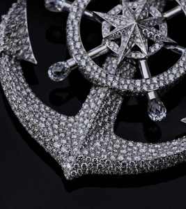 Colgante de letra inicial estilo Hip Hop plateado con diamantes VVS y moissanita baguette personalizada, joyería. - Product Image 1