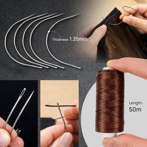 Kit d'extensions capillaires Micro Links professionnel avec pinces, aiguille à boucle, crochet de tirage et outils pour micro-anneaux - Product Image 6