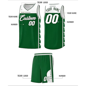 Ensemble de maillots et shorts de basket-ball personnalisés, uniforme 100% polyester unisexe, sur mesure, pour le campus universitaire, le club, l'entraînement, la salle de sport, vêtements de sport - Product Image 2