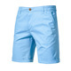 Popular Summer New 100% Cotton <b>Canvas</b> Breathable Casual Shorts Men's Mid <b>Plain</b> Dyed Straight Slim Fit <b>Large</b> Size Solid Color - Product Image 2
