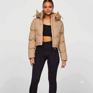 2026 Highly Demanded <b>Women's</b> Solid Colored Puffer <b>Jacket</b> Breathable <b>Lightweight</b> Fabric <b>Women's</b> Polyester Puffer <b>Jackets</b> - Product Image 1