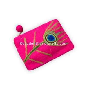 กระเป๋าใส่เหรียญขนนกยูง - Product Image 2