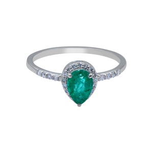 Fine Jewelry Wedding <b>Rings</b> 925 Sterling <b>Silver</b> Natural <b>Emerald</b> Real Diamonds Crushed Ice Prong IGI Certified Women's <b>Rings</b> - Product Image 1