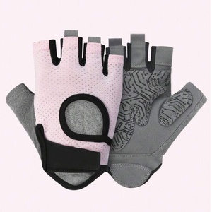 Gants de sport unisexes en cuir, demi-doigts, respirants, séchage rapide, avec sangle de poignet réglable, pour fitness, logo personnalisé, OEM, ODM, vente en gros - Product Image 2