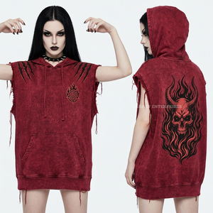 Women 500GSM <b>White</b> <b>Zip</b> <b>Up</b> Hoodie Heavyweight Fleece Lace Patchwork Halo Print Angel Wing Skull Back Graphic Sweatshirt - Product Image 4