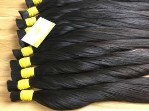 Minh Khang cheveux vendeur Vietnam 150kg naturel noir 100% humain matière première vague Style Extensions en vrac meilleure liste de prix pour bébé - Product Image 4