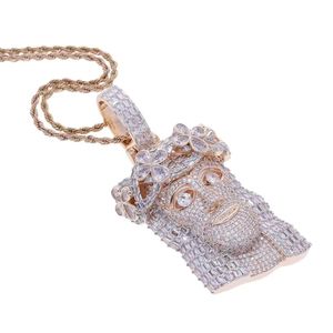 จี้พระเยซูแบบฮิปฮอปประดับเพชร โรสโกลด์ เงินแท้ 925 ฝังเพชรแบบไมโครเพฟ เครื่องประดับแนวศาสนา - Product Image 4