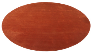 Tapis rond moderne en laine orange et Tencel, écologique, fait main, tufté, sur mesure, pour la maison, le bureau, le camping, la prière - Product Image 2