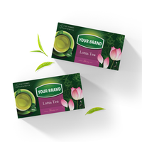 Nouvelle Saison : Sachets de Thé Herbal au Lotus, Mélange d'Ingrédients, Thé Détox Herbal, Enveloppes Scellées à Chaud, Boîtes Personnalisées avec Logo, Emballage