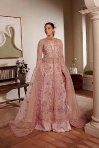 Elegant <b>Pink</b> Embroidered <b>Organza</b> Evening Gown Full Sleeve Floor-Length <b>Dress</b> For Wedding Party Wear Evening <b>Dresses</b> By AA-IMPEX - Product Image 6