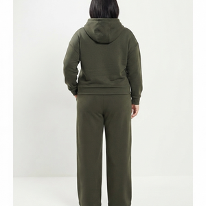 Conjunto de Sudadera y Pantalón Oversize Personalizado de Gran Tamaño para Mujer, con Logo Impreso, Hombros Caídos, Ropa de Invierno - Product Image 2