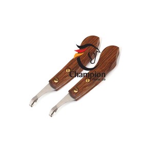 Cuchillo para Pezuñas CHAMPION HORSE CO FA80080, Hecho a Mano, con Mango Ergonómico de Madera, Acero J2 Premium, Duradero y Seguro para Caballos y Cabras - Product Image 1