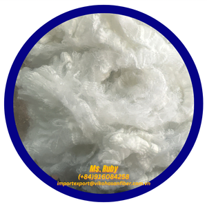 Haute qualité 100% recyclé GRS Polyester fibre discontinue 6D SD blanc solide qualité sèche automobile tapis coussin béton filature - Product Image 4