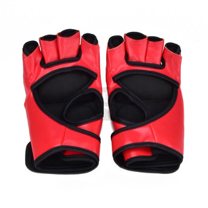 Gants en cuir demi-doigts de haute qualité, fabriqués au Pakistan, à prix abordable, confortables, pour MMA, unisexe. - Product Image 1