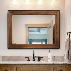 Pinewood Vintage Bathroom <b>Mirror</b> Frame Distressed Finish Wholesale - Product Image 4
