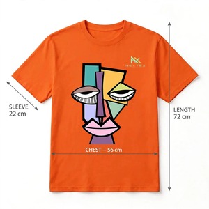 Custom Abstract Cubist <b>Face</b> Graphic T <b>Shirt</b> Men's Colorful Geometric Art Crew Neck Tee Embroidered Logo OEM Wholesale - Product Image 6