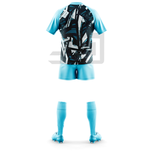 Maillot et Short de Rugby Personnalisés Haut de Gamme à Impression Numérique – Écologiques, Coupe-Vent, Anti-Bactériens, 100% Polyester, Col en V, Athlétique - Product Image 6