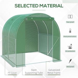 Mini Serra Moderna in Polietilene con Telaio in Acciaio/Plastica, Facile Montaggio, per Uso Domestico/Giardino - Product Image 3