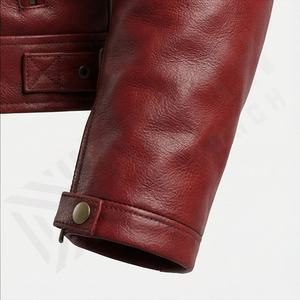 Veste en cuir de motard NAI 0407A, manteau de moto, veste droite, veste de motard tendance, équipement de protection pour la conduite, vêtements durables - Product Image 5