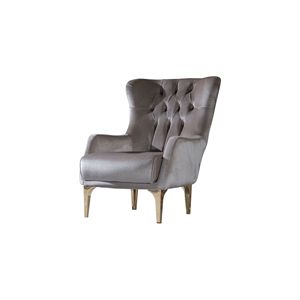 Sillón de Salón Color Taupe de Estilo Moderno - Product Image 3