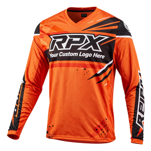 Jersey de Motocross de Manga Larga para Hombre RPX, Naranja y Negro, Impresión por Sublimación, Secado Rápido, Camiseta Deportiva, Ropa de Carreras de Motociclismo - Product Image 4
