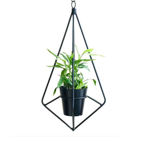 Jardinière murale en métal de qualité supérieure avec sangle en cuir véritable, moderne, pour plantes succulentes et intérieur - Product Image 5