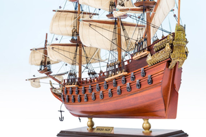 Vasa Wasa 1628, Barco de Guerra Sueco Hecho a Mano en Madera con Detalles en Latón y Base de Exhibición de Madera, Adorno Náutico para Mesa del Hogar - Product Image 5