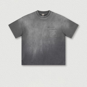 Camiseta de Hombre de Alta Calidad, 100% Algodón, Lavado Ácido, 250 g/m², Estilo Vintage, Efecto Desgastado por el Sol, con Logotipo Personalizado - Product Image 3