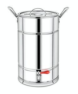 PREMIUM STAINLESS STEEL TEA <b>URN</b> 30 LITER CAPACITY WITH HIGH GLOSS MIRROR FINISH EXTRA <b>LARGE</b> HEAVY DUTY BEVERAGE DISPENSER - Product Image 1
