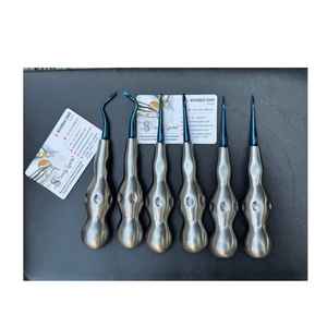 Juego de Elevadores Dentales de Acero Inoxidable Negro y Dorado, Elevadores Dentales Dentados y de Lucentización para Extracción de Dientes, ¡Venta Caliente! - Product Image 4