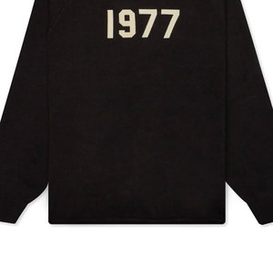 Sudadera con Capucha Negra para Hombre, Estampado 1977, Bolsillo, Corte Regular, Tejido de Punto, 50% Algodón, Cómoda, Informal, para Invierno - Product Image 4