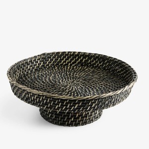 Cesta de Frutas Negra de Ratán Tejido Contemporáneo, Hecha a Mano, Decoración para el Hogar, Cesta de Frutas Retro, Tazón Decorativo para el Hogar - Product Image 3