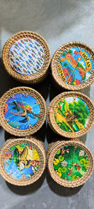 Sous-verres en rotin tressé éco-responsables pour un charme rustique et des accessoires essentiels pour les boissons au quotidien - Product Image 5