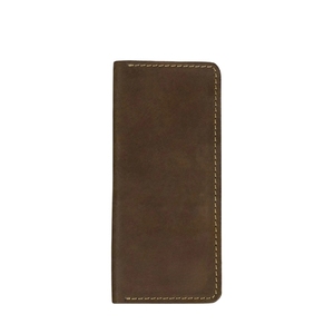 Classic <b>Brown</b> Cowhide Leather Long Travel Pocket <b>Wallet</b> Multi Card Display Slot Document Holder Minimalist Clutch For Men - Product Image 3