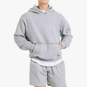 Sudadera con Capucha de Felpa Francesa para Hombre de Alta Calidad, con Logotipo Personalizado, Diseño Sólido, Talla Grande, Sin Cordones - Product Image 3