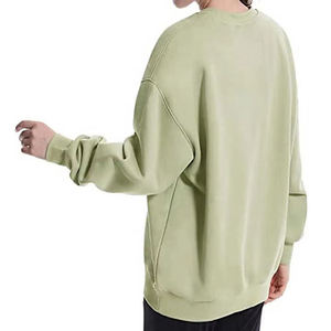 Sweat-shirts personnalisés en coton molletonné d'hiver, unisexes, de haute qualité, à col rond, avec impression numérique et motif en relief - Product Image 2