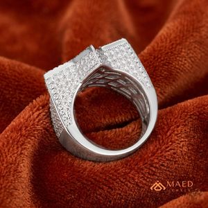 Anillo de Moissanita Estrella de Plata de Ley 925 con Pavé, Anillo Elegante de Lujo para Mujer y Hombre, Regalo Premium para EE. UU. - Product Image 2