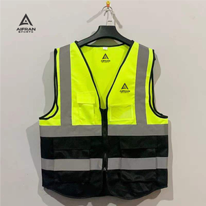 เสื้อกั๊กสะท้อนแสง AIFRAN หลายกระเป๋า เสื้อกั๊กนิรภัยแบบมองเห็นได้ชัดเจนสำหรับงานก่อสร้าง เสื้อแจ็คเก็ตสำหรับขับขี่จราจรแบบมองเห็นได้ชัดเจน ขายส่ง - Product Image 2