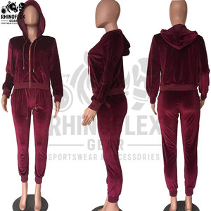 Women's Tracksuit <b>Velvet</b> Hooded Cardigan <b>Jacket</b> Flared Pants Jogger Sweatpants 2 Piece Set For Women - Product Image 5