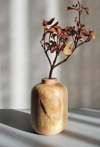 แจกันดอกไม้ไม้สำหรับตกแต่งภายในที่มีสไตล์แจกันดอกไม้งานฝีมือสำหรับตกแต่งบ้านอย่างยั่งยืน - Product Image 6